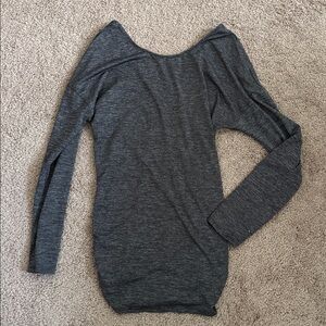 Gray Long Sleeve Women's Top